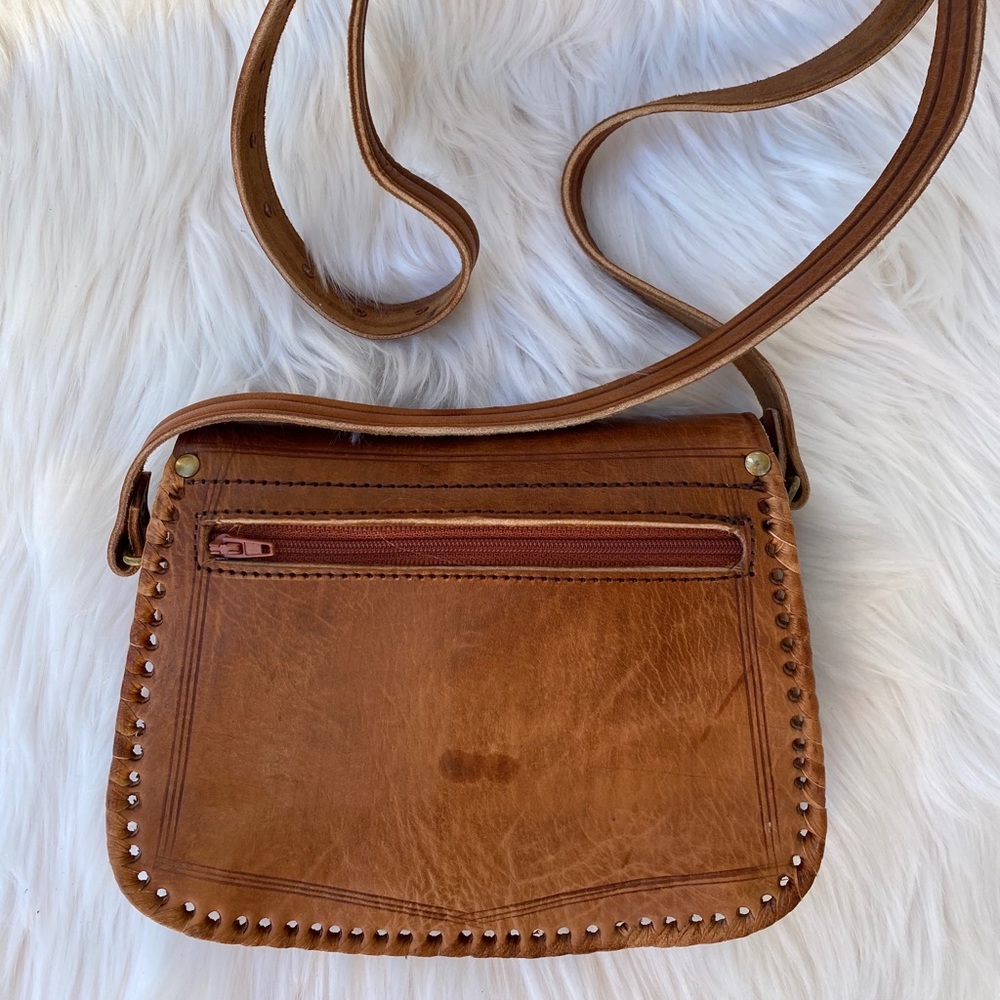 SOLD / Moroccan Leather Handmade Purse - Picture 6 of 7